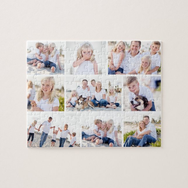 Gallery Of Nine Personalized Photo Puzzle (Horizontal)