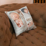 Gallery of Three Editable Colour Photo Throw Pillo Throw Pillow<br><div class="desc">Background colour can be customized online (to any colour!). Designed by Berry Berry Sweet {www.berryberrysweet.com}</div>