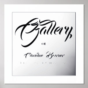 Gallery Sign for Artist Foil Accent Poster Print