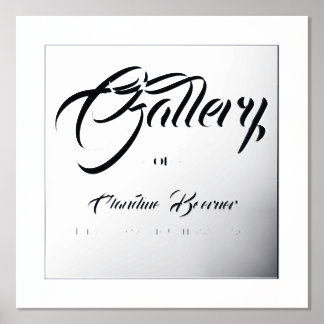 Gallery Sign for Artist Foil Accent Poster Print