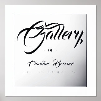 Gallery Sign for Artist Foil Accent Poster Print