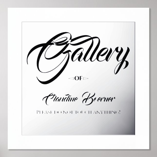 Gallery Sign for Artist Foil Accent Poster Print (Front)
