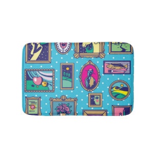 Gallery Wall: Diverse Picture Collection Bath Mat