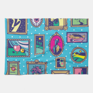 Gallery Wall: Diverse Picture Collection Kitchen Towel