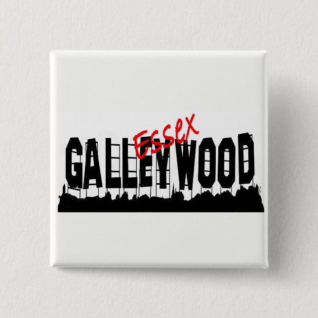 Galleywood Essex Badge 2 Inch Square Button (Front)