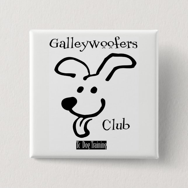 Galleywoofers Badge 2 Inch Square Button (Front)
