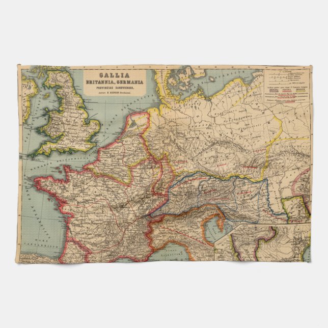 Gallia, Britannia, Germania Kitchen Towel (Horizontal)