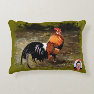 Gallic rooster//Rooster Decorative Pillow