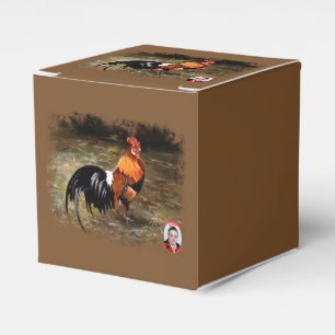 Gallic rooster//Rooster Favor Box