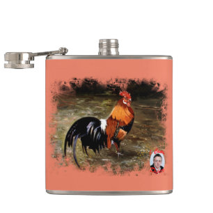 Gallic rooster//Rooster Hip Flask