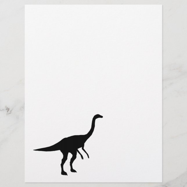 Gallimimus Dino Dinosaur Silhouette (Front)