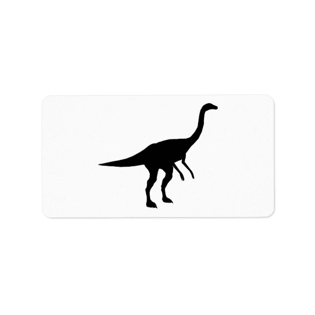 Gallimimus Dino Dinosaur Silhouette Label (Front)