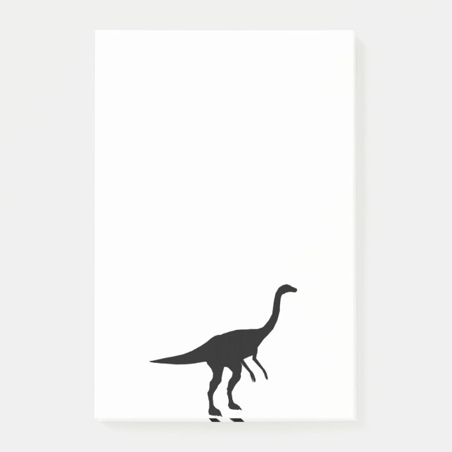 Gallimimus Dino Dinosaur Silhouette Post-it Notes (Front)
