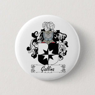 Gallina Family Crest 2 Inch Round Button