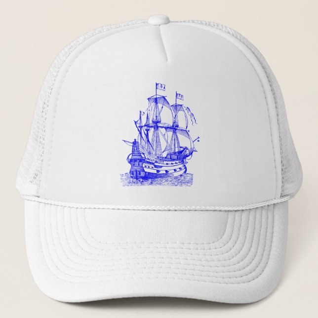 Gallion - Blue Trucker Hat (Front)