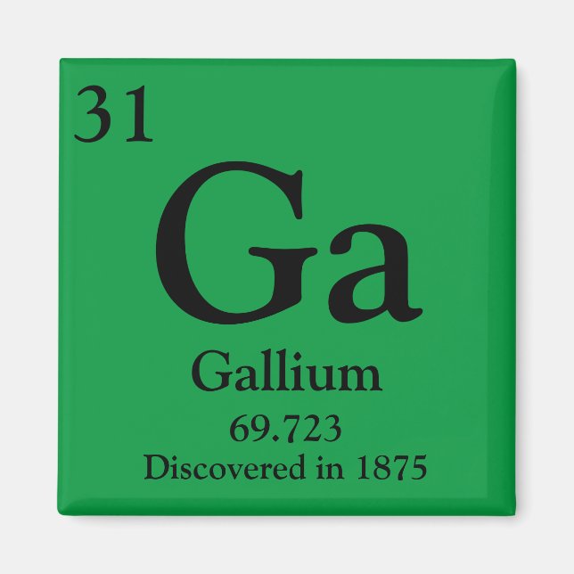 Gallium Periodic Table Magnet (Front)