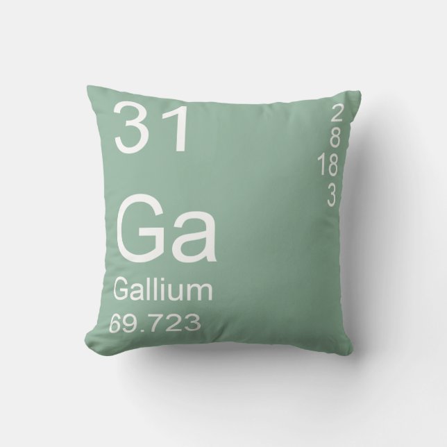 Gallium Throw Pillow (Front)