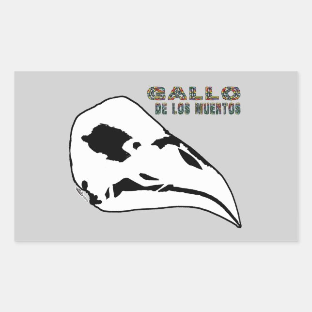 Gallo De Los Muertos Sticker (Front)