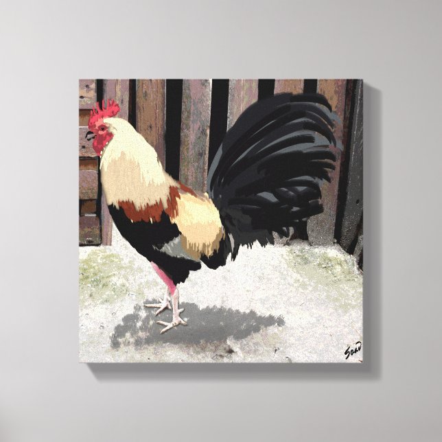 Gallo de Pelea/Gamecock toile étirée Imprimer (Recto)