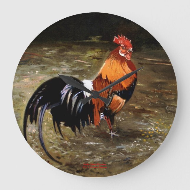 Gallo/Galo/Rooster Large Clock (Front)