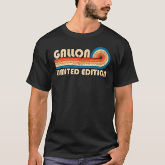 GALLON Surname Retro Vintage 80s 90s Birthday Reun T-Shirt