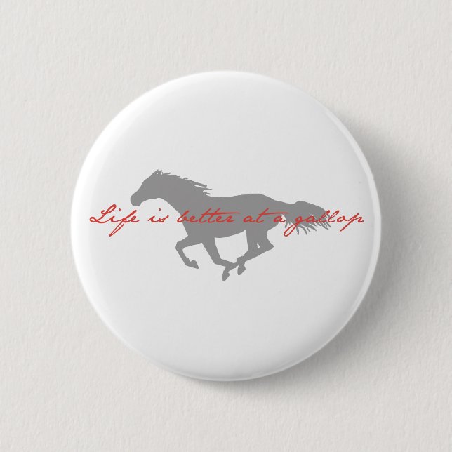 Gallop 2 Inch Round Button (Front)
