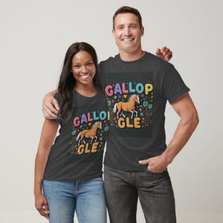 Gallop Glee : T-shirt élégant pour Amoureux des an