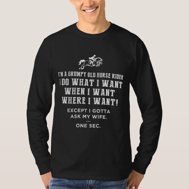 Gallop to My Own Grumpy Rhythm!  Funny Horse Tee f (Front)