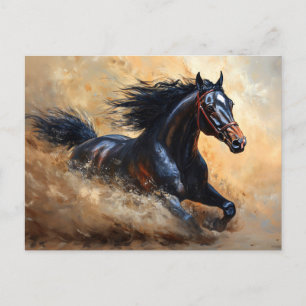 Galloping Arabian Horse Postcard