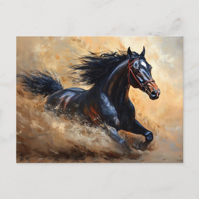 Galloping Arabian Horse Postcard (Front)