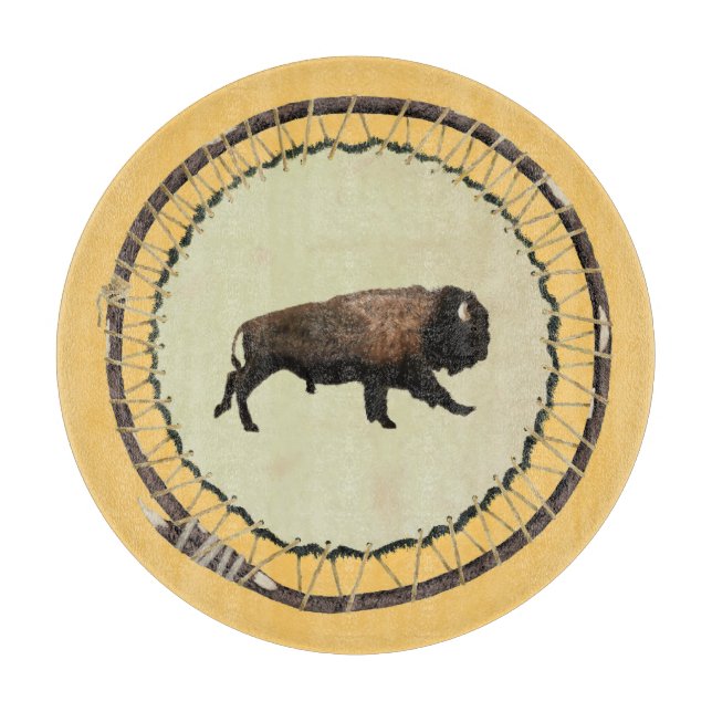 Galloping Bison Cutting Board (Front)