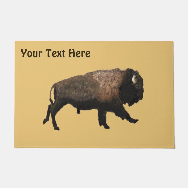 Galloping Bison Doormat (Front)