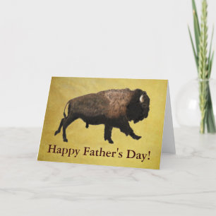 Galloping Bison Father's Day Card