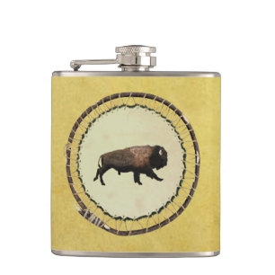 Galloping Bison Hip Flask
