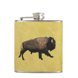 Galloping Bison Hip Flask