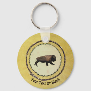 Galloping Bison Keychain