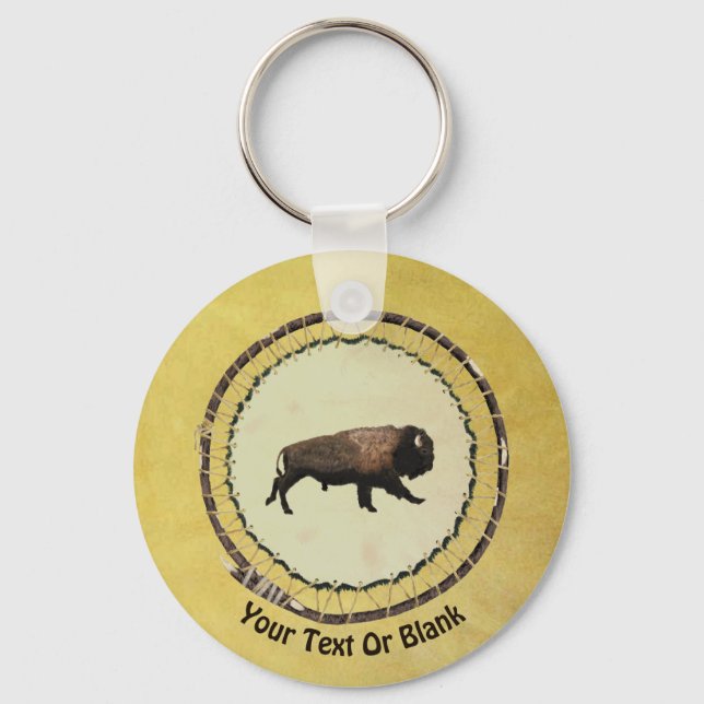 Galloping Bison Keychain (Front)