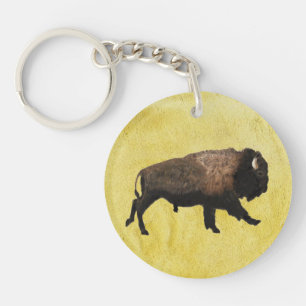 Galloping Bison Keychain