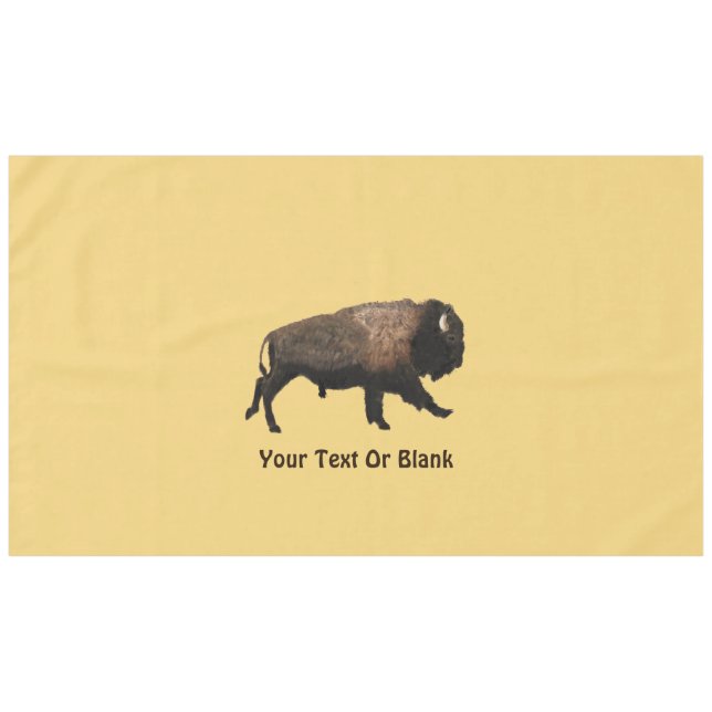 Galloping Bison Tablecloth (Front (Horizontal))