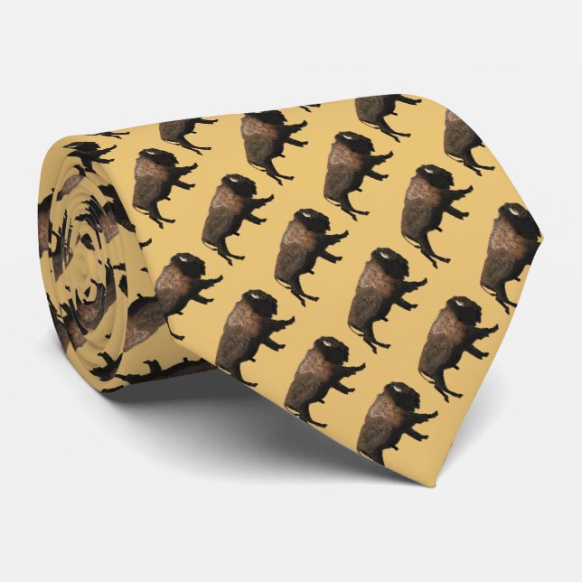 Galloping Bison Tie (Rolled)