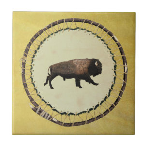 Galloping Bison Tile