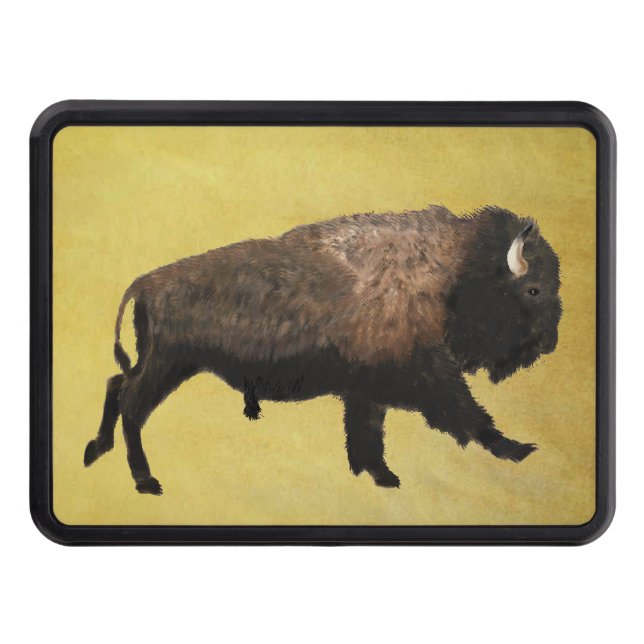 Galloping Bison Trailer Hitch Cover (Front)