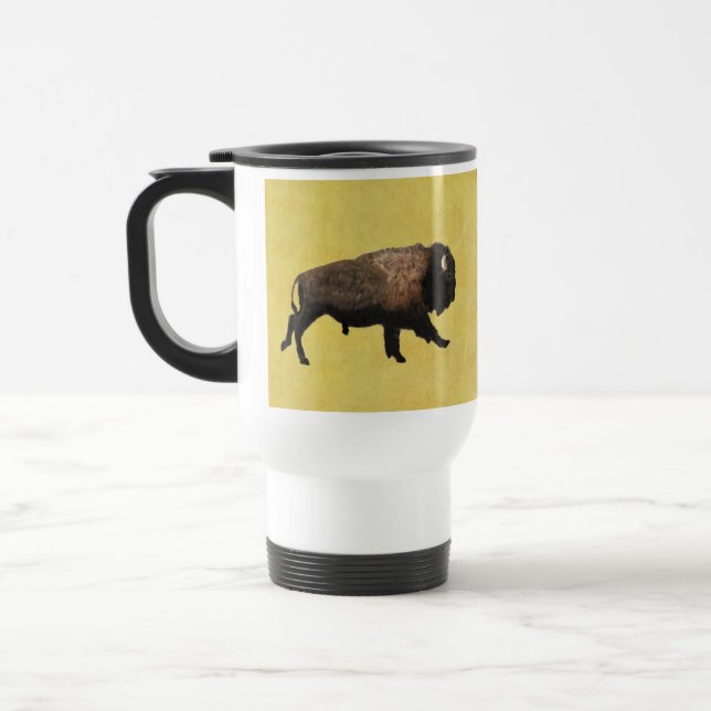 Galloping Bison Travel Mug (Left)