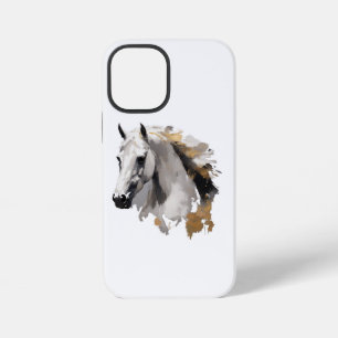 Galloping Grace White Horse Art iPhone 12 Mini Case