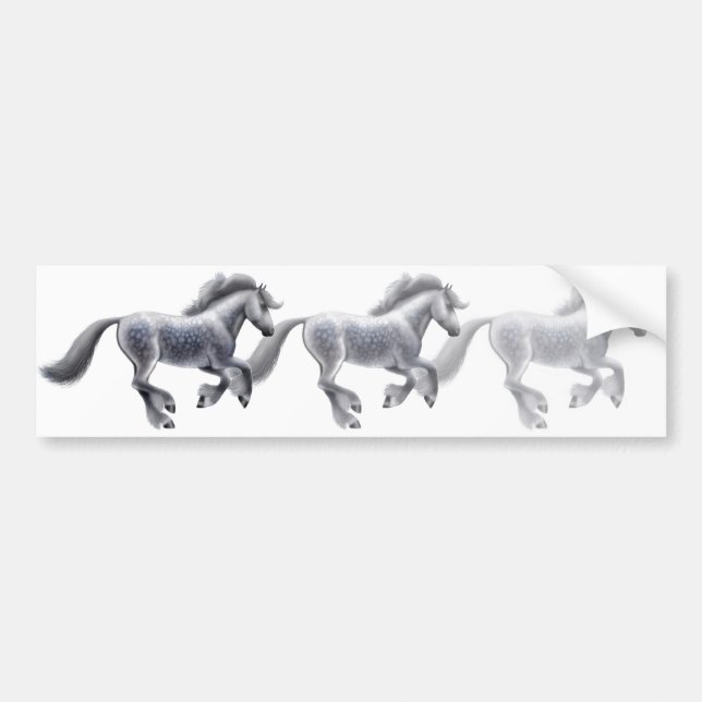 Galloping Greys Bumper Sticker (Front)
