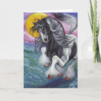 GALLOPING GYPSY HORSE Moon Note Card