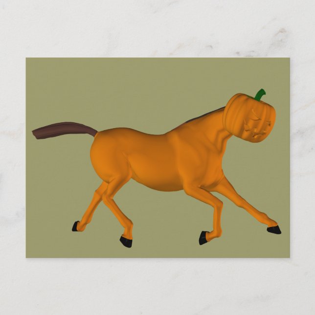 Galloping Halloween Horse Postcard (Front)