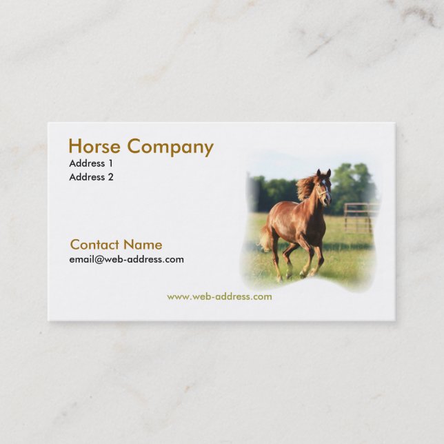 Galloping Horse Business Card (Front)