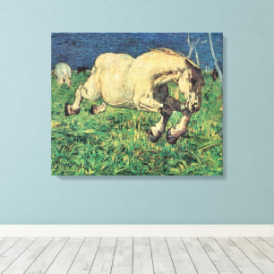 Galloping Horse by Giovanni Segantini, Vintage Art Canvas Print