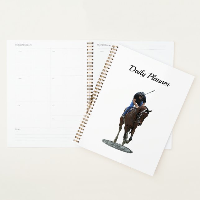 Galloping Horse Horse Daily Planner (Devant avec enveloppe)